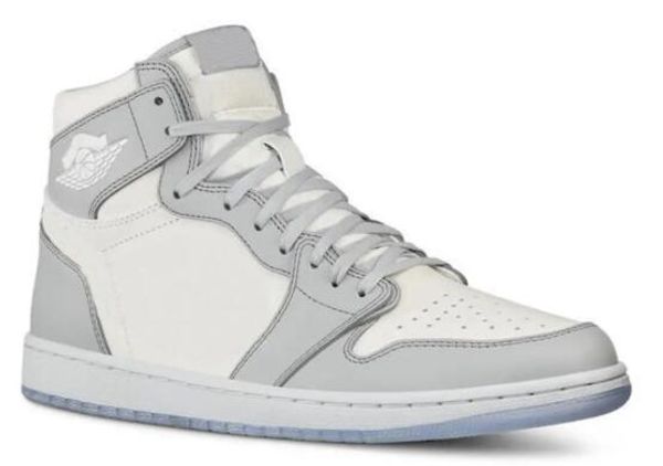 

2020 new qiusneaker basketball shoes men women 1s white gray sports sneakers with box, Black