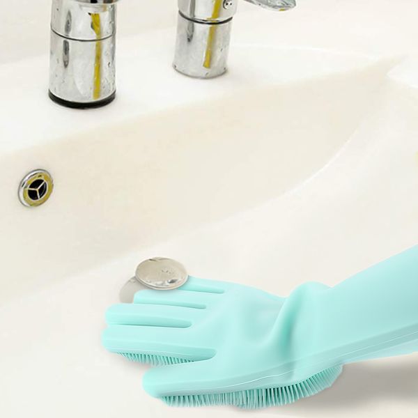 

gloves for washing dishes silicone cleaning gloves with brushes kitchen household rubber sponge gloves car wash glove