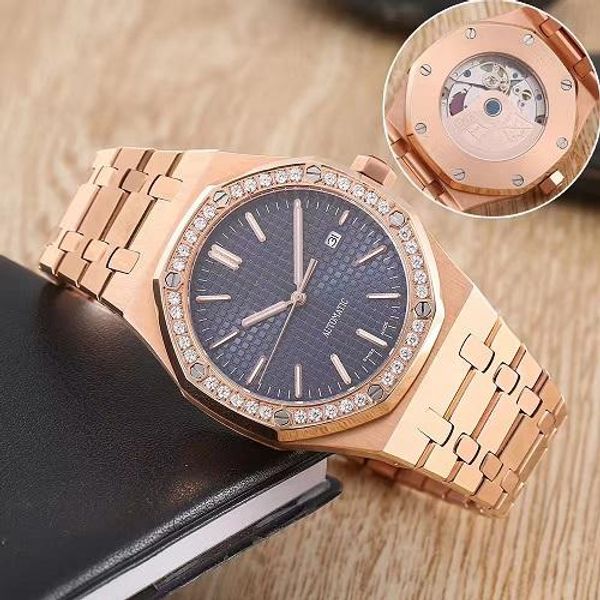 

2019 высокое качество горячие продажи royal diamond часы моды классический сапфир нержавеющая сталь ремешок автоподзаводом мужские мужские ч, Slivery;brown