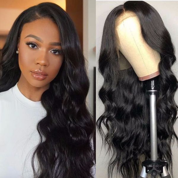 

180% lace front human hair wigs part 13x4 pre plucked remy swiss brazilian body wave lace frontal wigs for black women