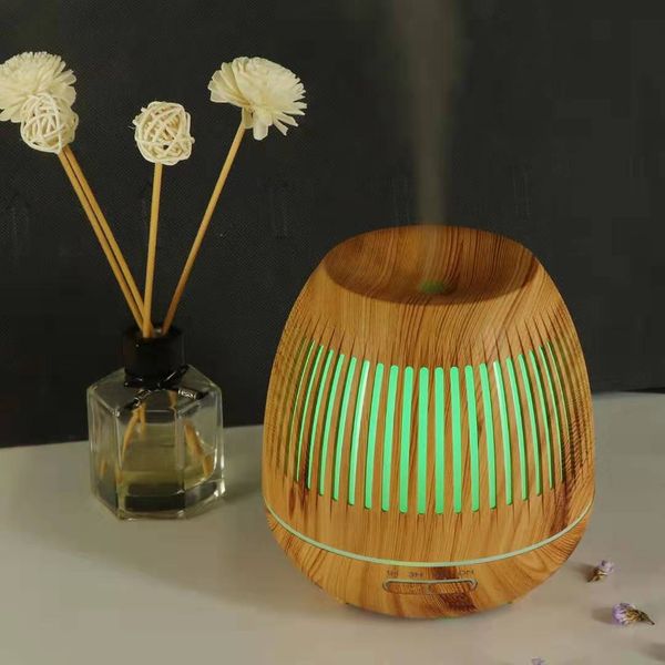 

humidifier hollow-out purifier luminescent colorful wood grain mini air purifier aroma machine
