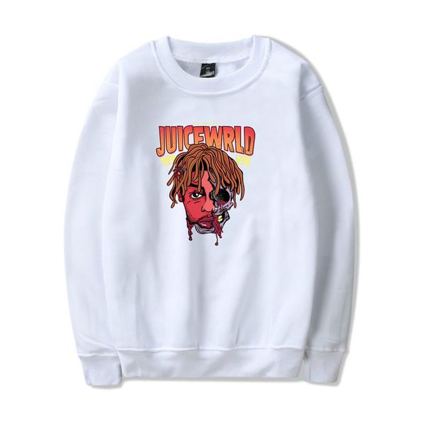 

rapper juice wrld designer mens sweatshirts long sleeve crew neck loose mens hoodies hiphop rip male clothing, Black