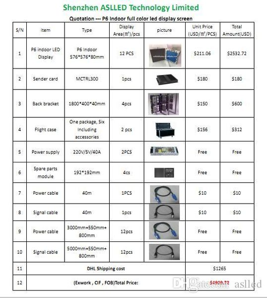 Innenbildschirm H: 5,67 Fuß * B: 7,56 Fuß Inklusive sämtlichem Zubehör P6 Indoor Lease LED Display LED-Videowand