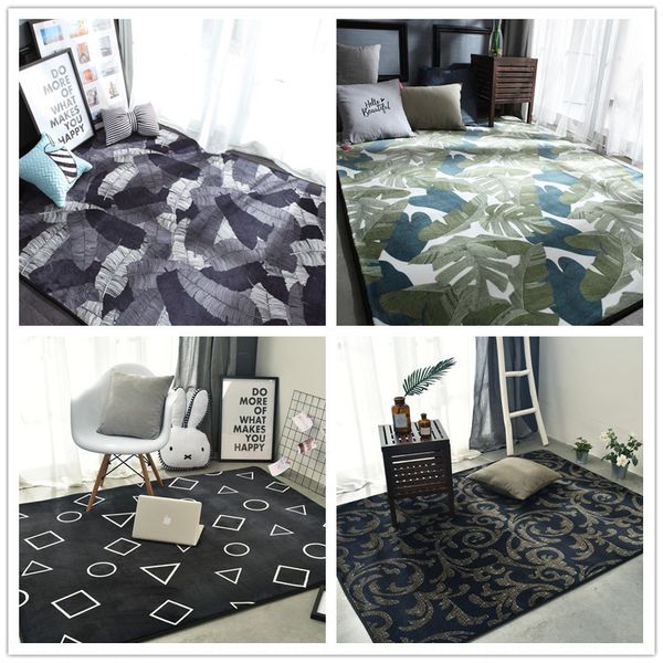 

nordic home floor thickened fleece anti-slip children's climbing carpet wool carpet mat bedroom living room combination floor mat