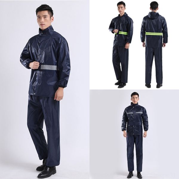 

e2gbc double-layer split raincoat set rain gear protection outdoor reflective duty sanitation labor protection hiking protective rain, Red;brown