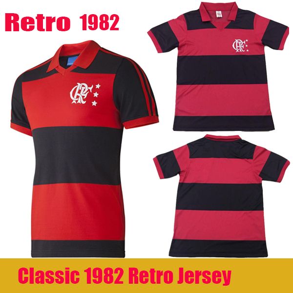 

1982 Flamengo Retro Soccer jerseys 82 Flamengo Soccer Shirt Camisa de futebol GUERRERO DIEGO football shirt maillot