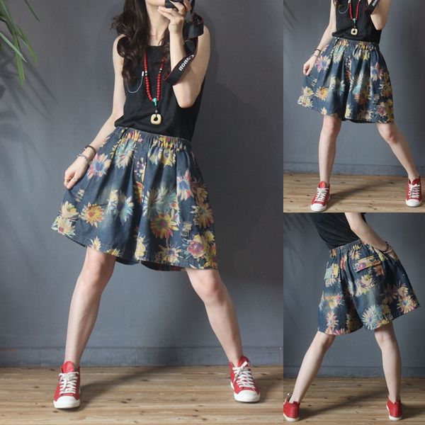 

spring autumn women casual all-match loose plus size vintage bleached denim print harem overalls, White;black