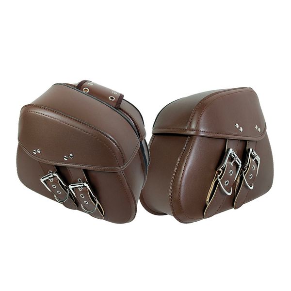 

pair motorcycle saddle bag bike side storage fork tool pouch luggage bags