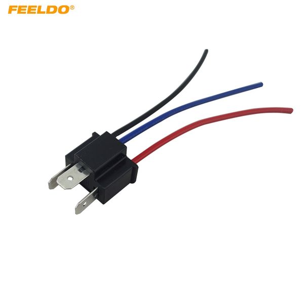 

feeldo 180pcs car h4 male nylon socket case for halogen headlamp pigtail connector holder