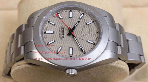 

2019 version 2 style 40mm sand blasting dial 116400 asia 2813 mechanical automatic fashion mens watches, Slivery;brown