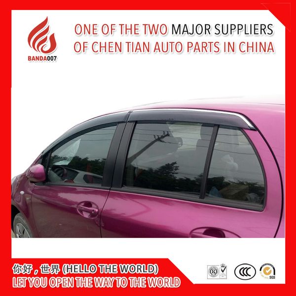 

4 piece injection molding trim vent shade rain sun wind deflector window visor for yaris 2008-2014