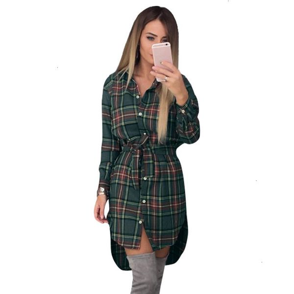 

women women blouse acrylic blouses women long sleeve plaid turn down shirt casual tunic feminine irregular blouses plus size lj5932m, White