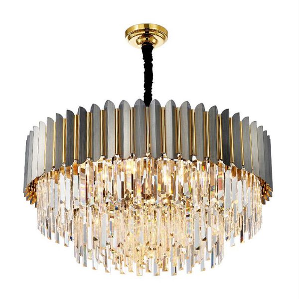 

modern light luxury living room dining room crystal chandelier designer model room simple atmosphere bedroom lamps