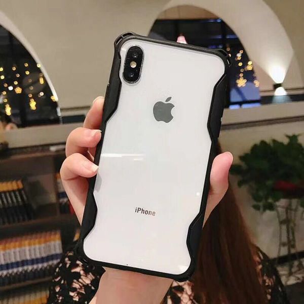 

acrylic tpu frame+pc hard matte quicksand case cover for iphone xs max xs xr x 8 7 6plus cover