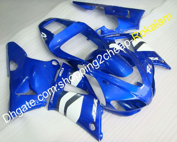 Kit carrozzeria blu bianco per Yamaha 1998 1999 YZF R1 YZF-R1 98 99 YZF1000 R1 Carenatura moto (stampaggio ad iniezione)