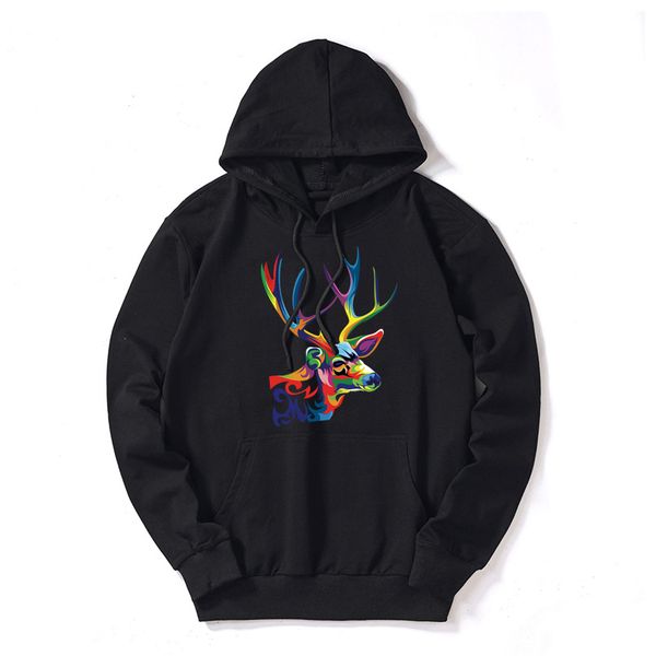 

thin hoodie mens womens clothing fashion deisgner animal print hoodie sweater plus size new men clothes high quality, Black
