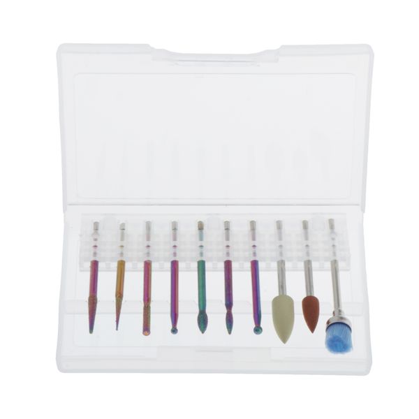 

10шт / set профессиональные советы ногтей шлифовальной головки полировка ногтей сверла