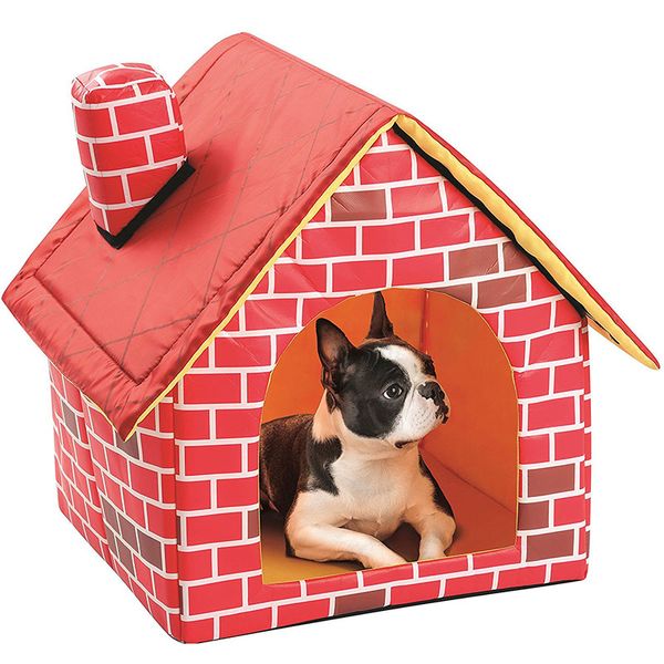 Pet House Red Kennels Staccabile Pieghevole Flat Top Dog House Nido Portatile Pieghevole Cane Gatto Letto Cucciolo Cucciolo Forniture per animali WX9-1875