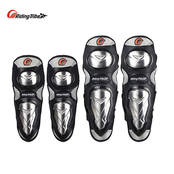 

riding tribe motorcycle knee guards elbowpad stainless steel reinforced alloy steel riding protective gear motorbike hx-p19