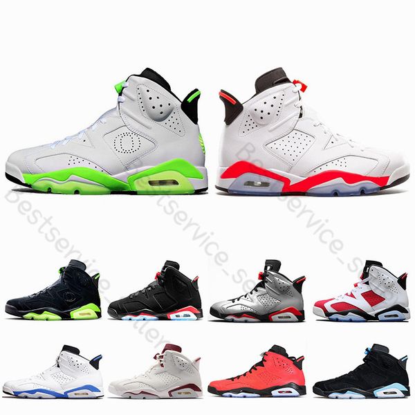 

Top quality 6 6s Classic basketball New Bred shoes for men black blue Oreo white infrared Maroon UNC Black Cat Breathable Sneakers 40-47