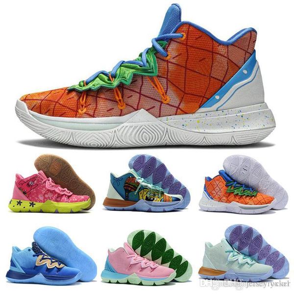 

2020 kyrie 5 mens basketbalcl shoes pineapple house patrick squidward orion's lrving 5s mens trainer athletic sports sneakers size 7-12