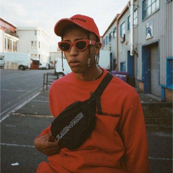 

places+faces waist bag orang places plus faces backpacks new streetwear p+f bag
