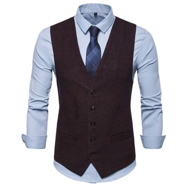 

fashion suit vest men formal dress vest colete masculino herringbone gilet fitness sleeveless jacket wedding waistcoat men xxxl, Black;white
