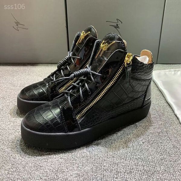 

2019 classic handsome thick bottom high-sneakers winter british style leather lace-up motorcycle short shoes factory direct sales, Black