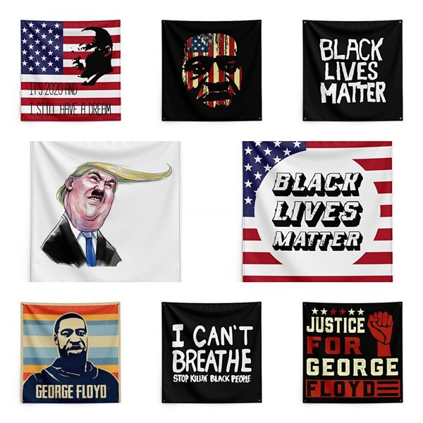 

150*150cm i cant breathe blanket george floyd printing tapestry black lives matter household wall banner #qa66349
