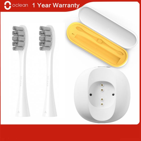 

original oclean travel case box 2-in-1 design electric toothbrush charging base pw01 replacement brush head for oclean x / z1