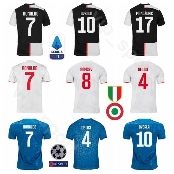 

2019 2020 Men Soccer 7 RONALDO Jersey 17 MANDZUKIC 10 DYBALA 14 MATUIDI 23 EMRE CAN 33 BERNARDESCHI Football Shirt Kits S-XXL