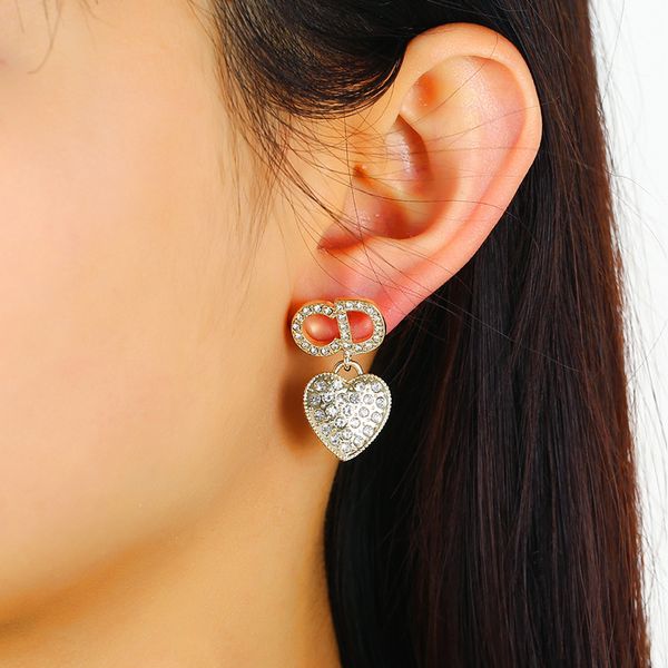 

korean-style creative color retention gold high-end zircon earrings womens big, Golden