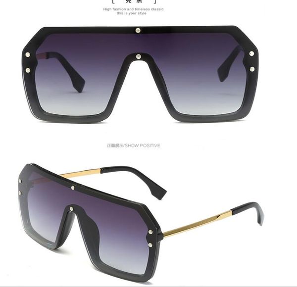 

men brand ff grid designer sunglasses 0399 classic metal legs vintage shiny goggles summer style laser logo quality, Black