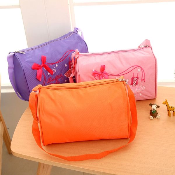 

children's dance waterproof dancing double-layer ballet dance shoulder bag yinzi embroidered shoulder bag