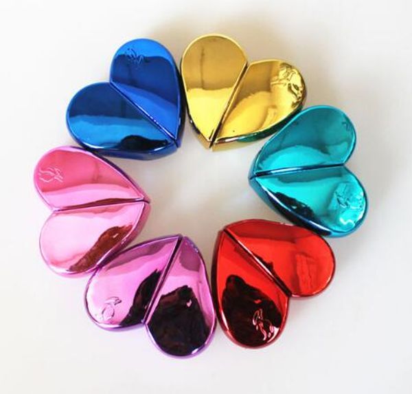 

perfume bottle 25ml heart shaped glass bottles with spray refillable empty atomizer for women 6colors