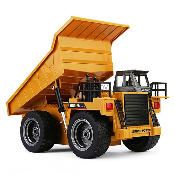 

2019 brand new rc 2.4g 6 channel remote control 540 metal dump truck 4 wheel realistic machine toys mx200414