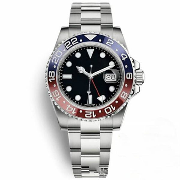 

mens gtm watch glide lock strap automatic mechanical men watches clasp blue red ceramic bezel watch self-wind montre coupon 8 colors relojes, Slivery;brown