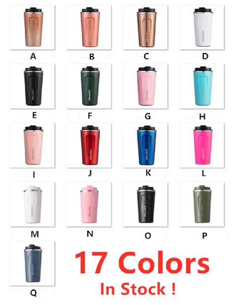 

17 color 12 17oz travel mugs with leakproof lid 380 510ml stainless steel coffee mugs double walled insulated vacuum water bottle