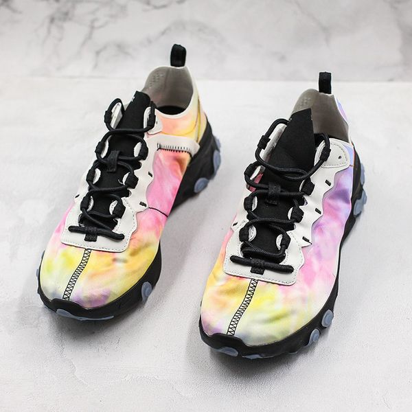 

2019 UNDERCOVER x React Element 87 Running Shoes Designer Sneakers Tie Dyeing Top Quality Combination Soles Casual Sneakers Mens Women