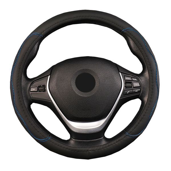 

car truck pu leather embossed steering wheel cover steering-wheel for auto diameters 36 38 40 42 45 47 50cm 7 sizes to choose