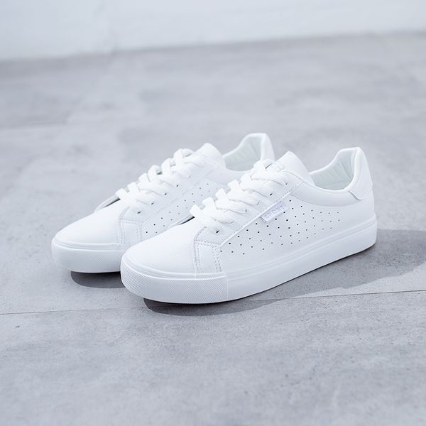 

dropshipping summer autumn punching breathable casual shoes woman sneakers women flat fashion ladies korean style chaussures, Black