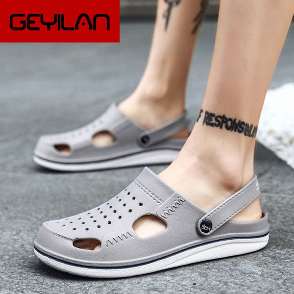 

coslony big size 39-45 men black garden casual aqua male band sandals summer slides beach swimming shoes