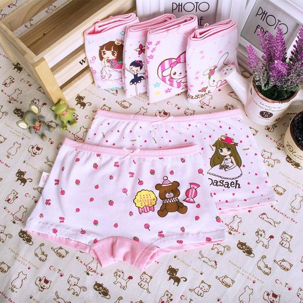 

6 pcs pack 2018 girls underwear lot lovely kids panties underpants cotton shorts for children teenage princess cartoon panties, Camo