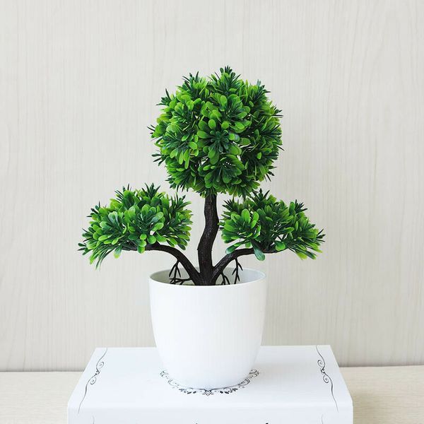 

fake artificial plants bonsai potted plants mini simulation pine tree home decor