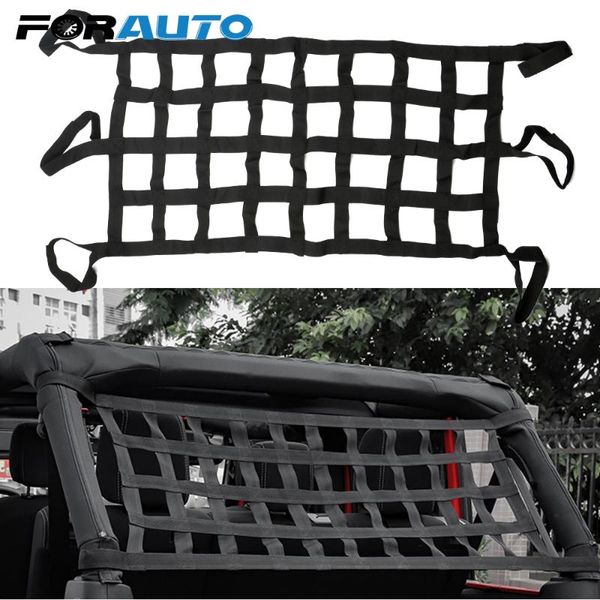 

forauto retrofit accessories multifunction mesh cargo net tail box net car roof storage for wrangler