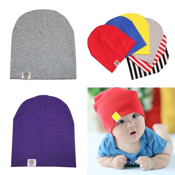 Baby Hut einfarbig Neugeborenen überschrift Baumwolle kappe infant Beanie Caps stirnband hüte Kleinkind haar boutique zubehör M109