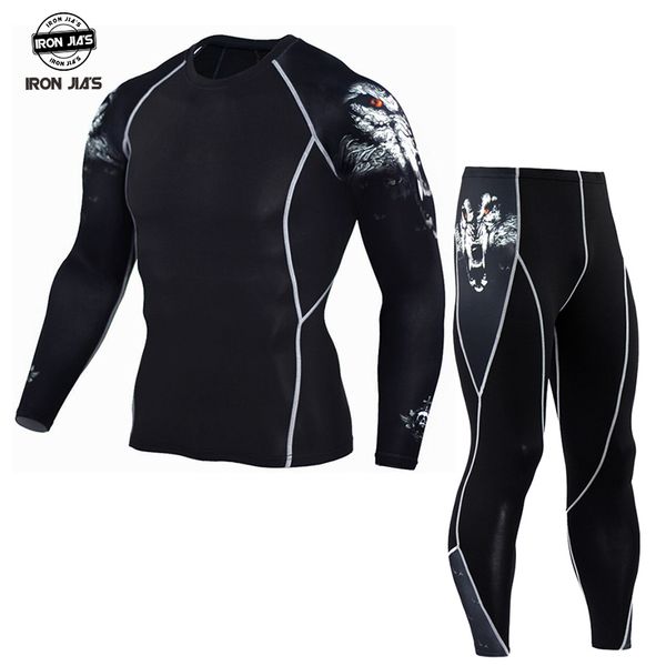 

new arrival summer jacket quick dry suit running t-shirt set breathable tight long & pants s-3xl, White;black