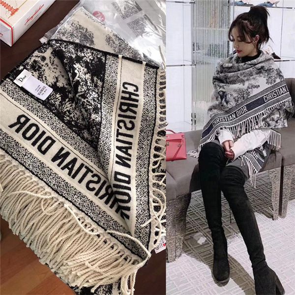 

Winter new wool carf winter thick wool carf long fringe tyle women 039 luxury hawl 180 70cm