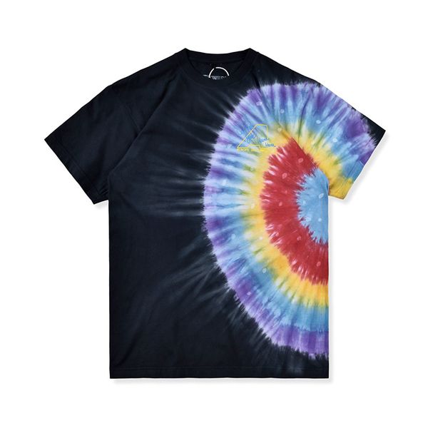 

travis scott merch europe tourtie dye tee rap tour rainbow short sleeve ts t-shirt quality short sleeve mens hip-hop, White;black