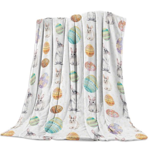 

easter eggs dots white throw blanket sofa bed throw blanket kid warm for beds coral fleece fabric